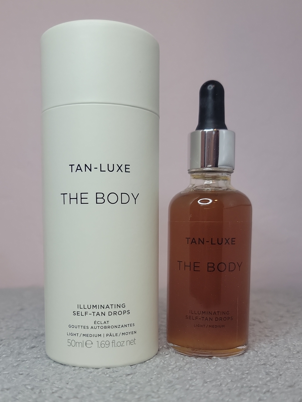 Tan Luxe The Body Illuminating Self-Tan Drops — Light/Medium. 1.69 fl oz. NWT